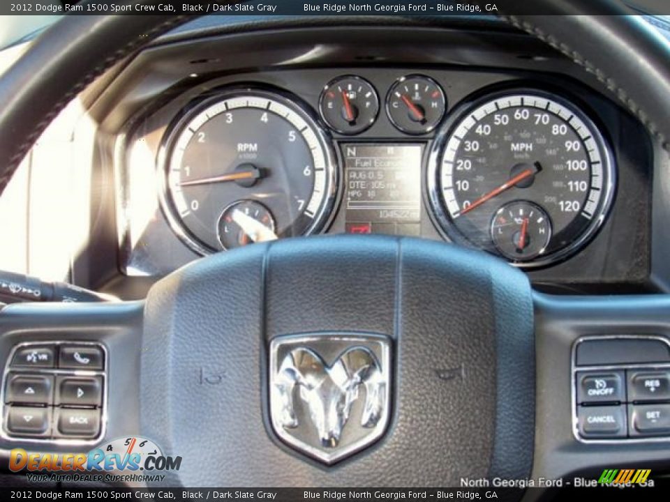 2012 Dodge Ram 1500 Sport Crew Cab Black / Dark Slate Gray Photo #19