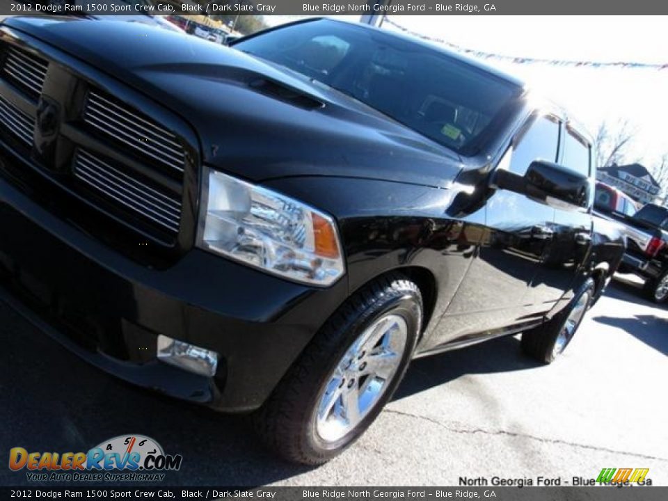 2012 Dodge Ram 1500 Sport Crew Cab Black / Dark Slate Gray Photo #33