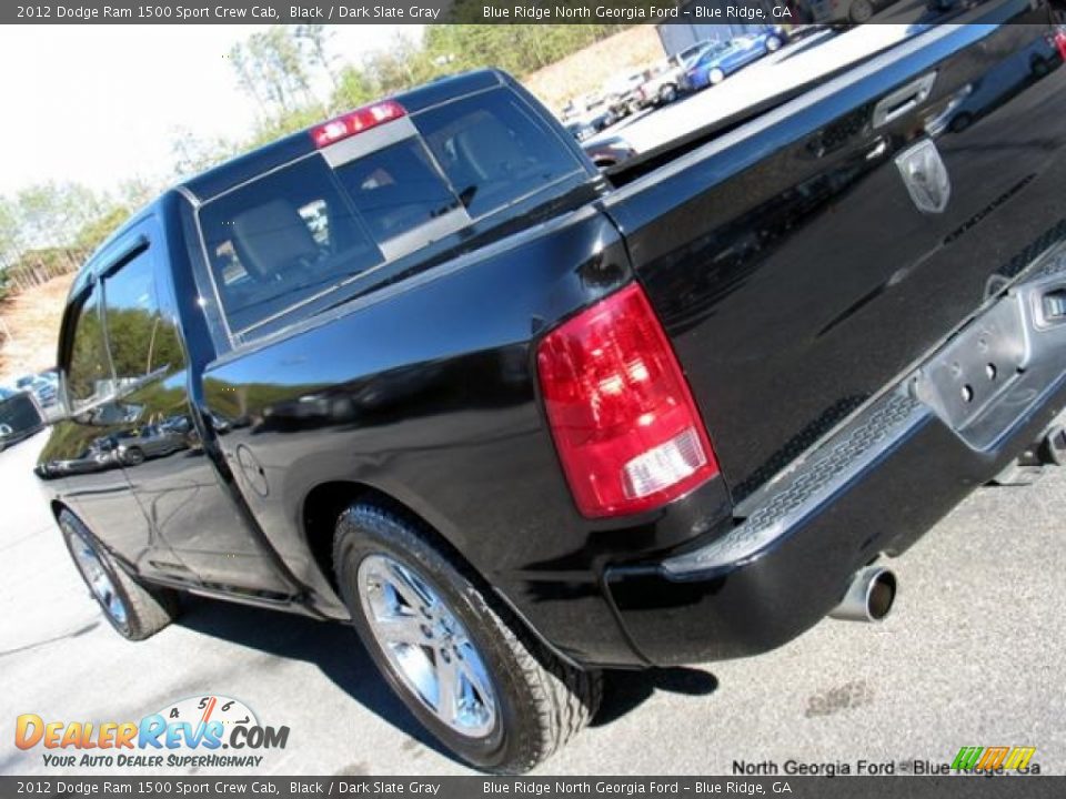 2012 Dodge Ram 1500 Sport Crew Cab Black / Dark Slate Gray Photo #36