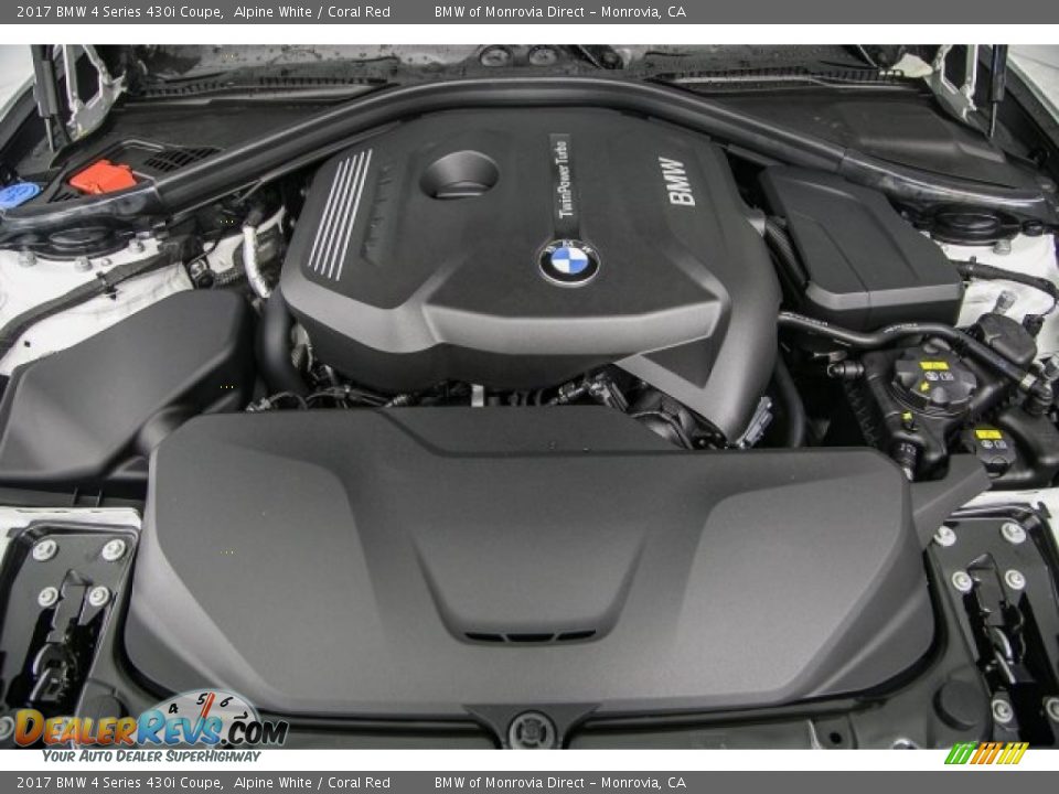2017 BMW 4 Series 430i Coupe Alpine White / Coral Red Photo #8