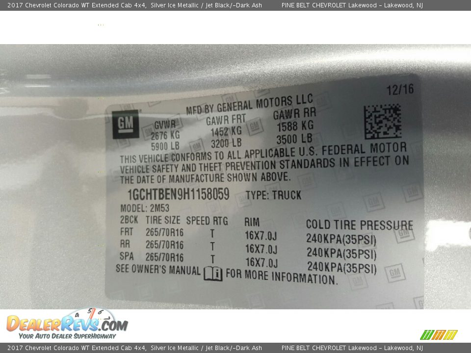 2017 Chevrolet Colorado WT Extended Cab 4x4 Silver Ice Metallic / Jet Black/­Dark Ash Photo #7