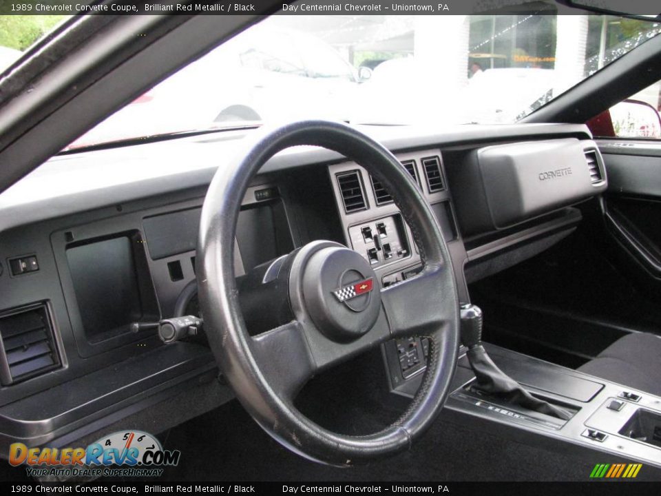 1989 Chevrolet Corvette Coupe Brilliant Red Metallic / Black Photo #8