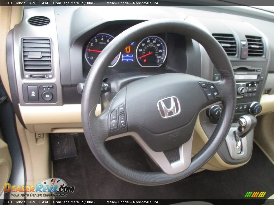 2010 Honda CR-V EX AWD Opal Sage Metallic / Black Photo #14