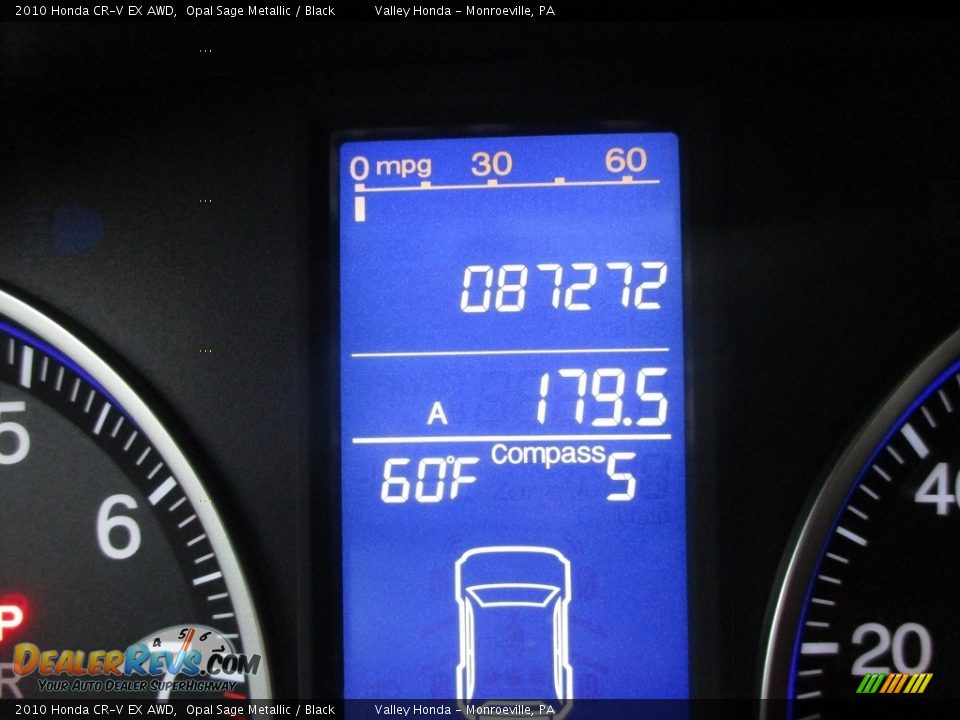 2010 Honda CR-V EX AWD Opal Sage Metallic / Black Photo #20