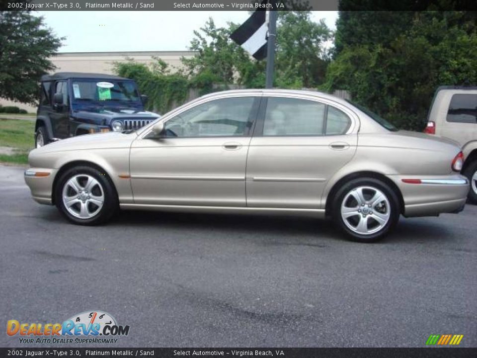 2002 Jaguar X-Type 3.0 Platinum Metallic / Sand Photo #3