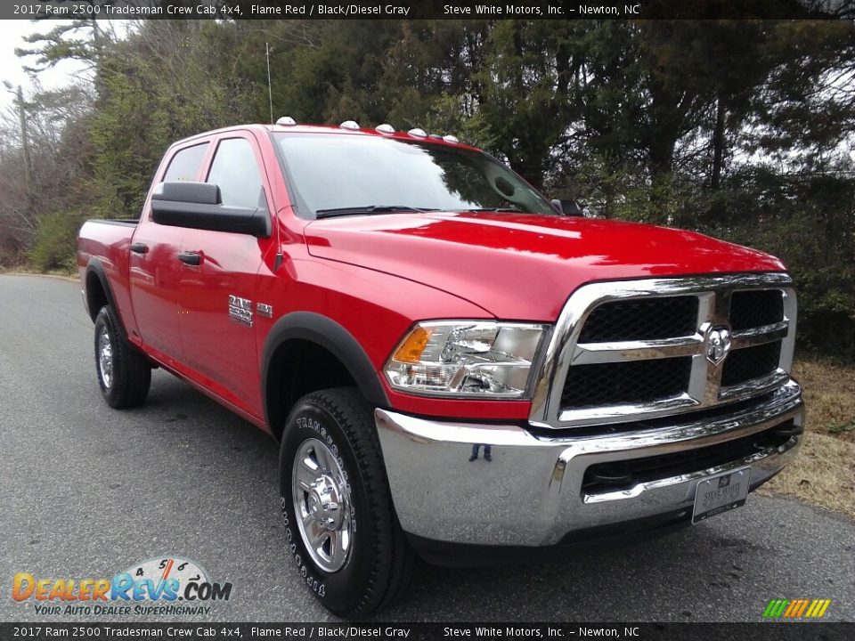 2017 Ram 2500 Tradesman Crew Cab 4x4 Flame Red / Black/Diesel Gray Photo #4