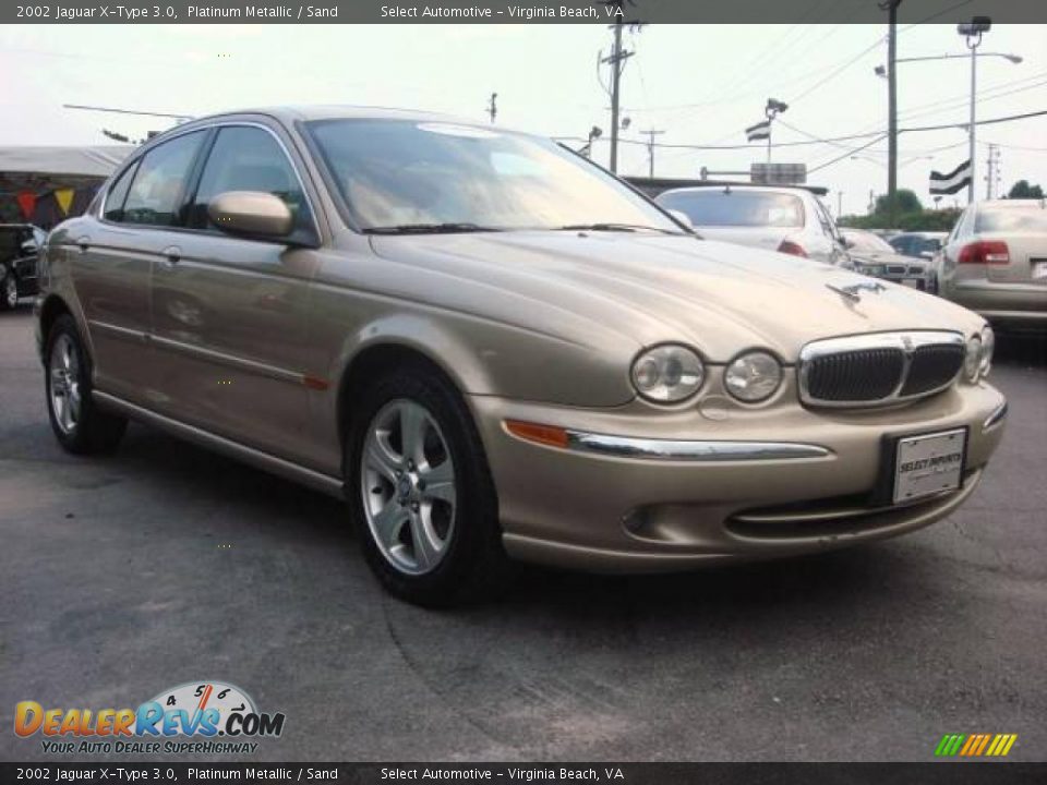 2002 Jaguar X-Type 3.0 Platinum Metallic / Sand Photo #8