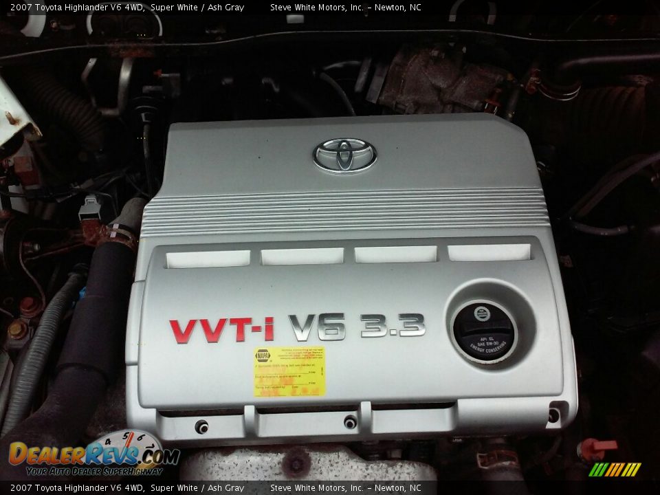 2007 Toyota Highlander V6 4WD Super White / Ash Gray Photo #9