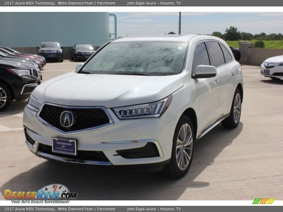 2017 Acura MDX Technology White Diamond Pearl / Parchment Photo #3
