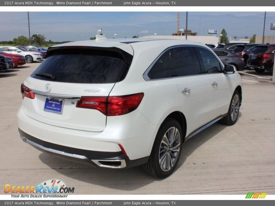 2017 Acura MDX Technology White Diamond Pearl / Parchment Photo #7
