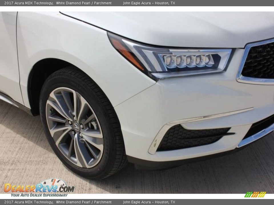 2017 Acura MDX Technology White Diamond Pearl / Parchment Photo #10