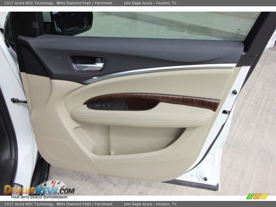 2017 Acura MDX Technology White Diamond Pearl / Parchment Photo #28