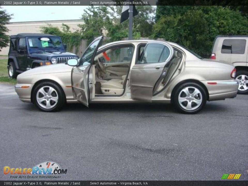 2002 Jaguar X-Type 3.0 Platinum Metallic / Sand Photo #21