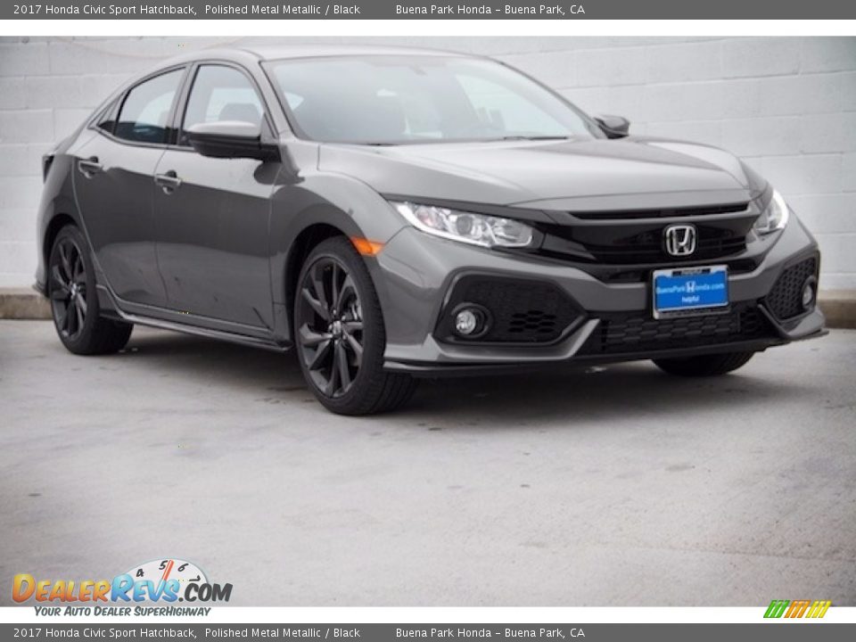 2017 Honda Civic Sport Hatchback Polished Metal Metallic / Black Photo #1