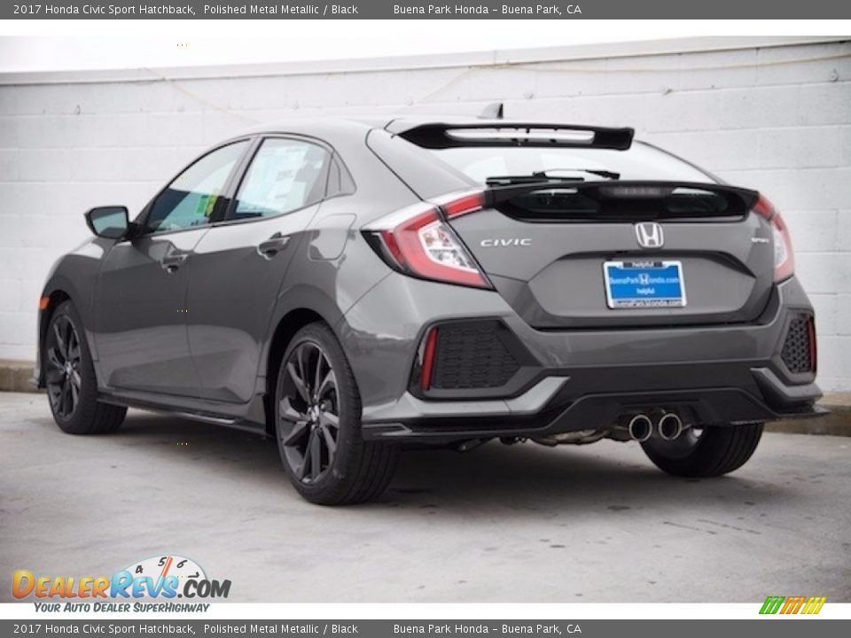 2017 Honda Civic Sport Hatchback Polished Metal Metallic / Black Photo #2