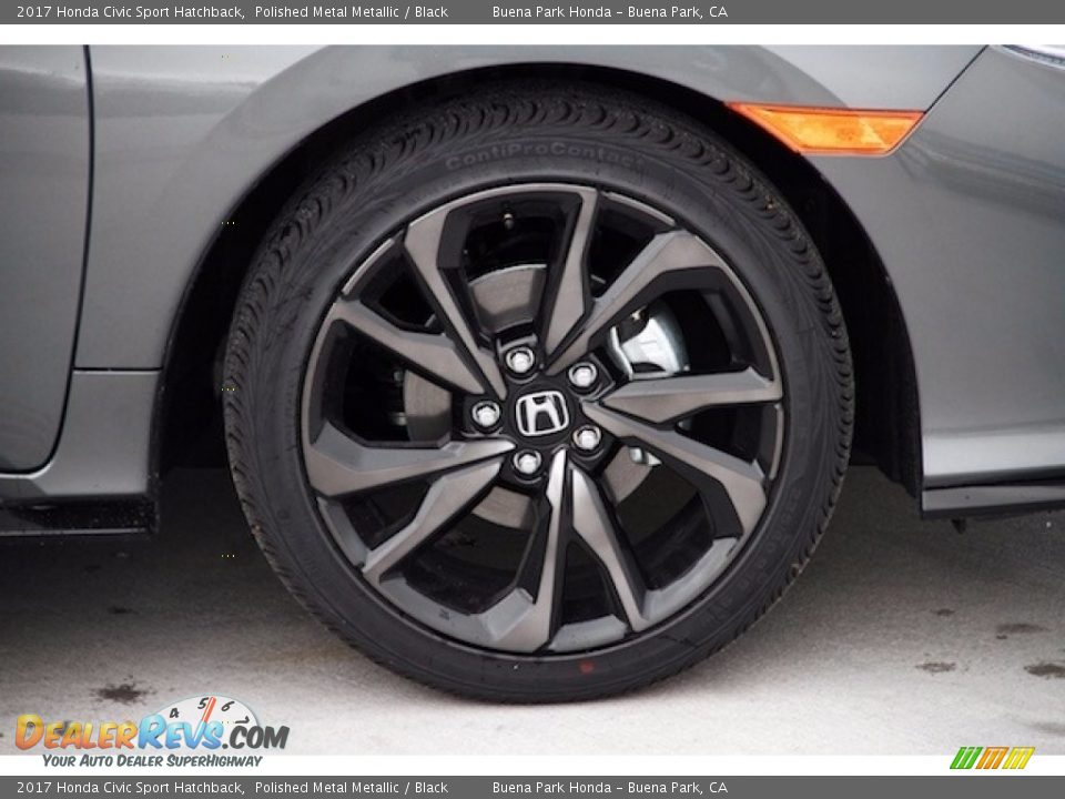 2017 Honda Civic Sport Hatchback Polished Metal Metallic / Black Photo #5