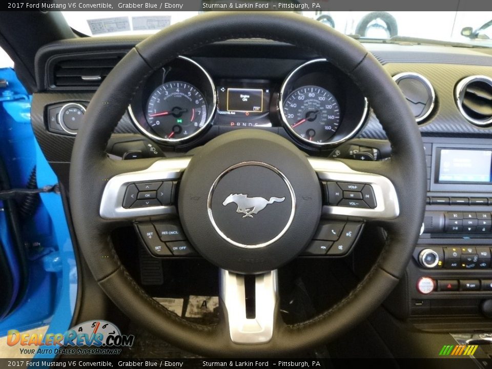2017 Ford Mustang V6 Convertible Steering Wheel Photo #15