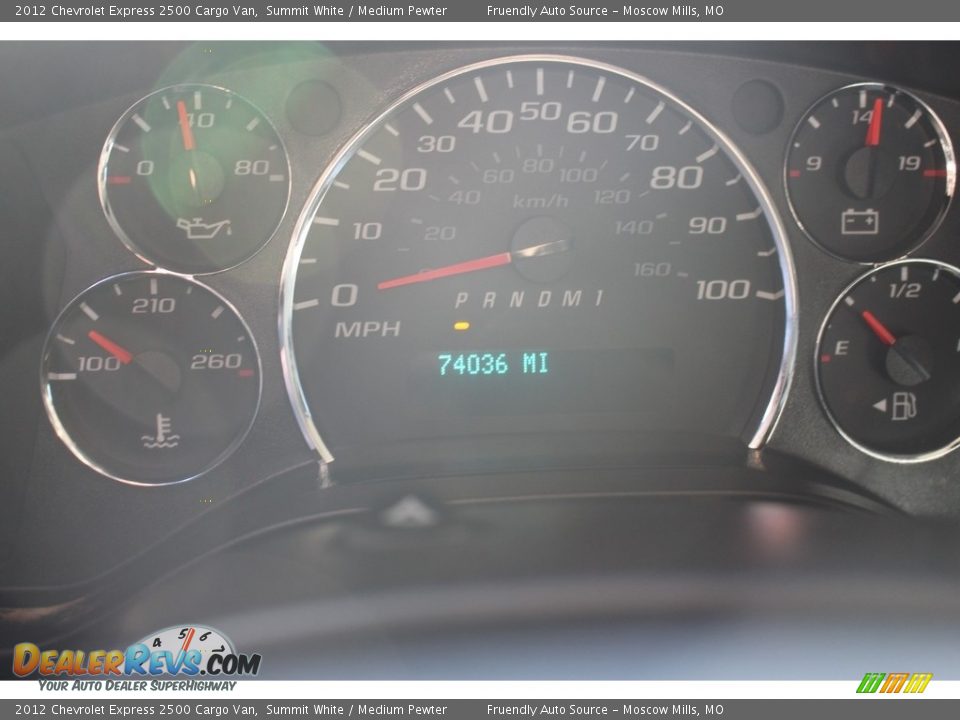 2012 Chevrolet Express 2500 Cargo Van Summit White / Medium Pewter Photo #9