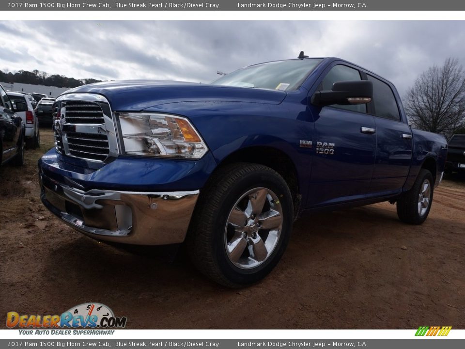 2017 Ram 1500 Big Horn Crew Cab Blue Streak Pearl / Black/Diesel Gray Photo #1