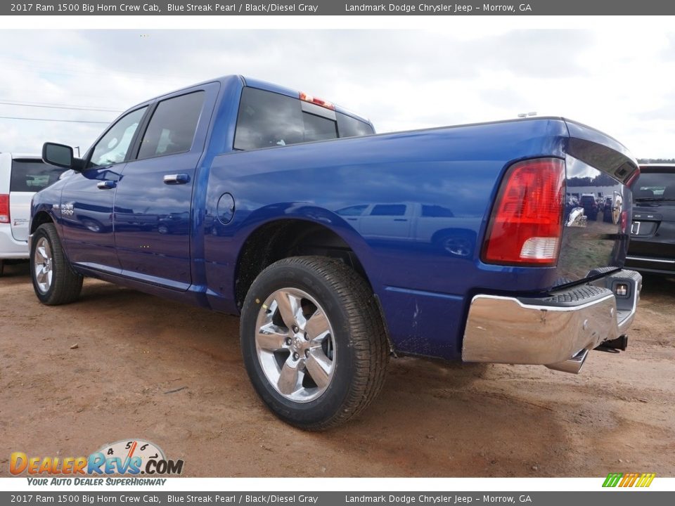 2017 Ram 1500 Big Horn Crew Cab Blue Streak Pearl / Black/Diesel Gray Photo #2