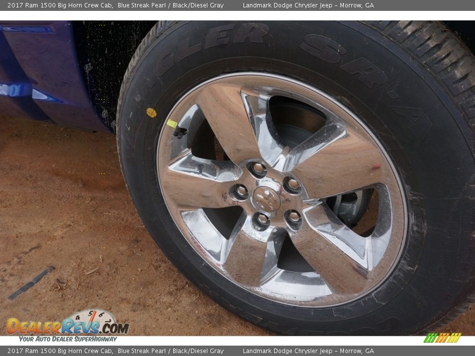 2017 Ram 1500 Big Horn Crew Cab Blue Streak Pearl / Black/Diesel Gray Photo #4