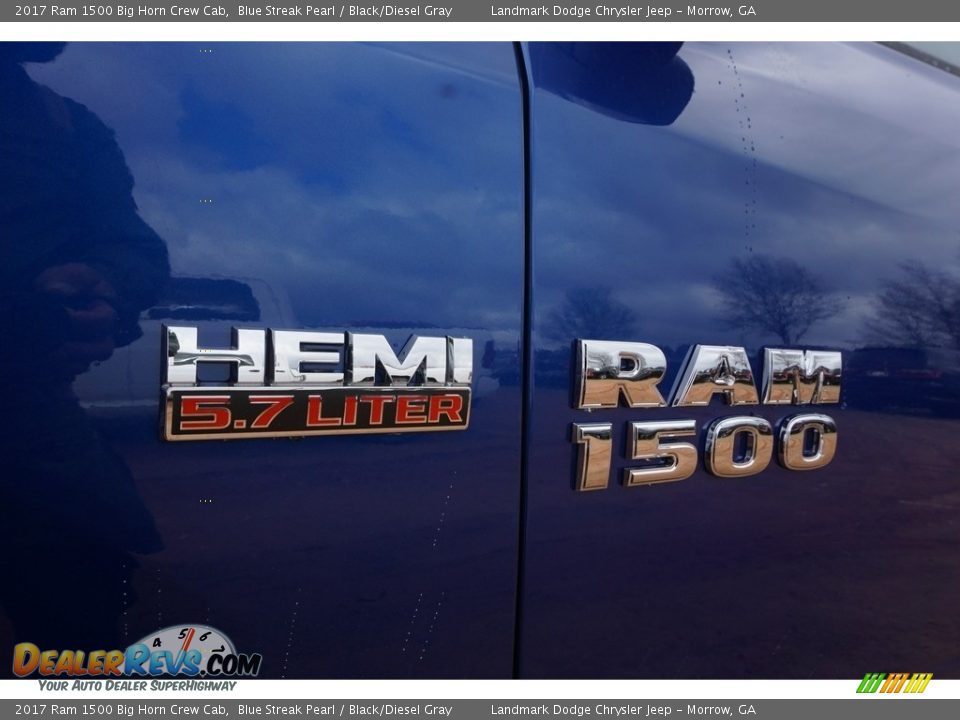 2017 Ram 1500 Big Horn Crew Cab Blue Streak Pearl / Black/Diesel Gray Photo #5