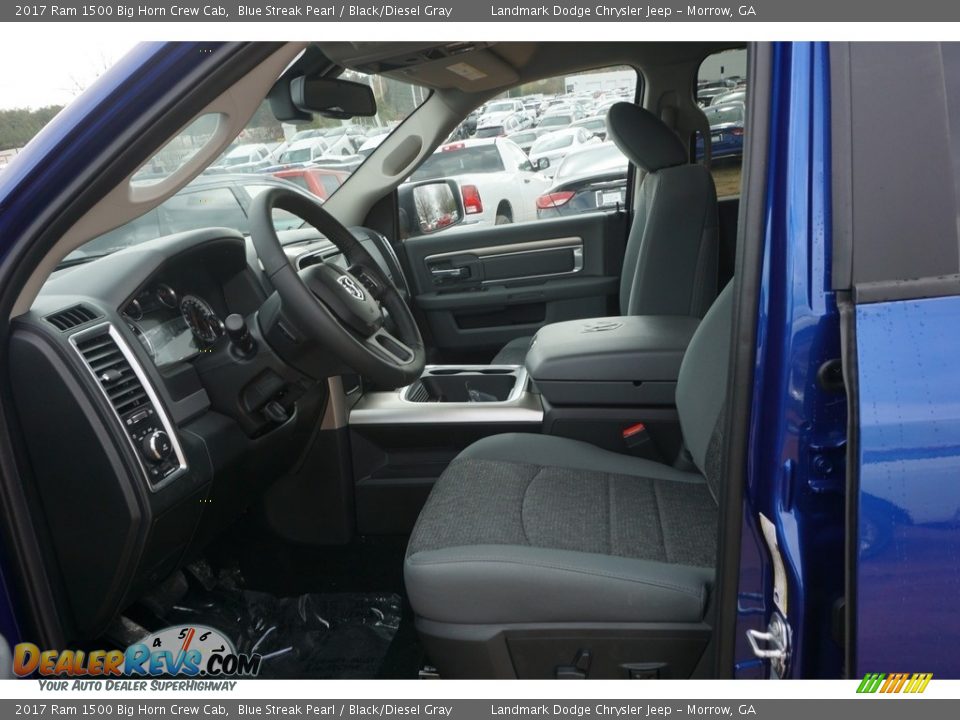 2017 Ram 1500 Big Horn Crew Cab Blue Streak Pearl / Black/Diesel Gray Photo #6