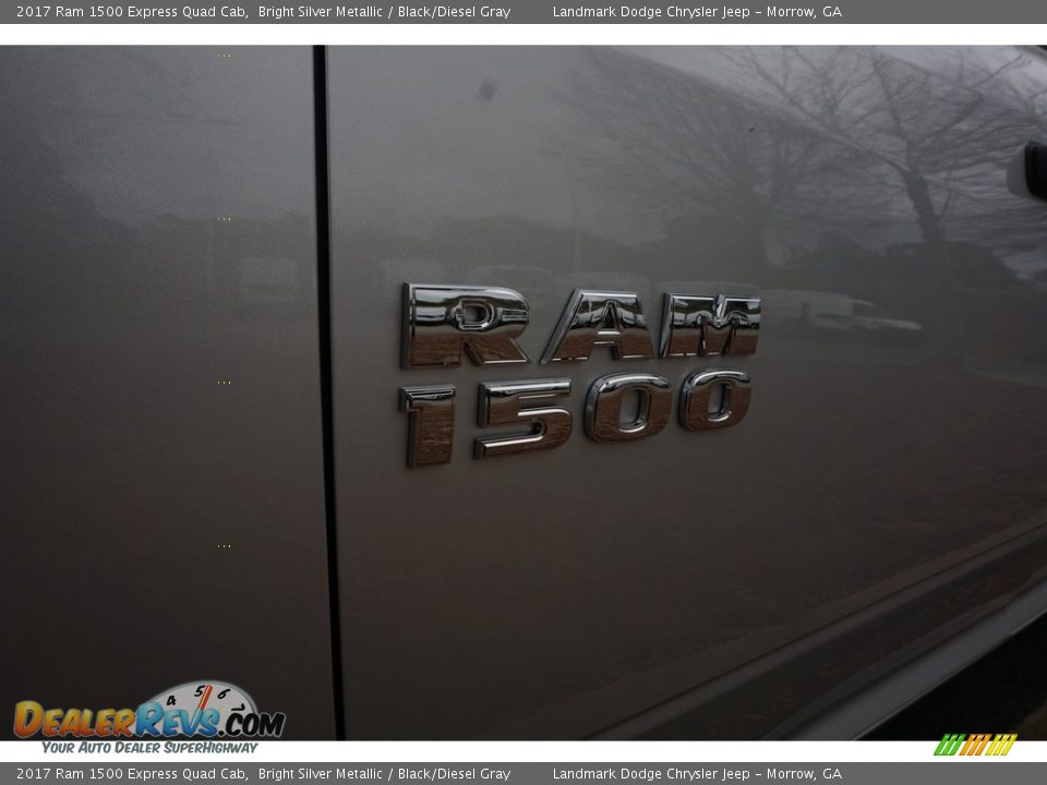 2017 Ram 1500 Express Quad Cab Bright Silver Metallic / Black/Diesel Gray Photo #6