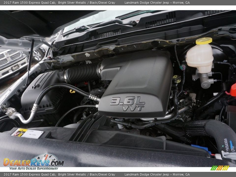 2017 Ram 1500 Express Quad Cab Bright Silver Metallic / Black/Diesel Gray Photo #9