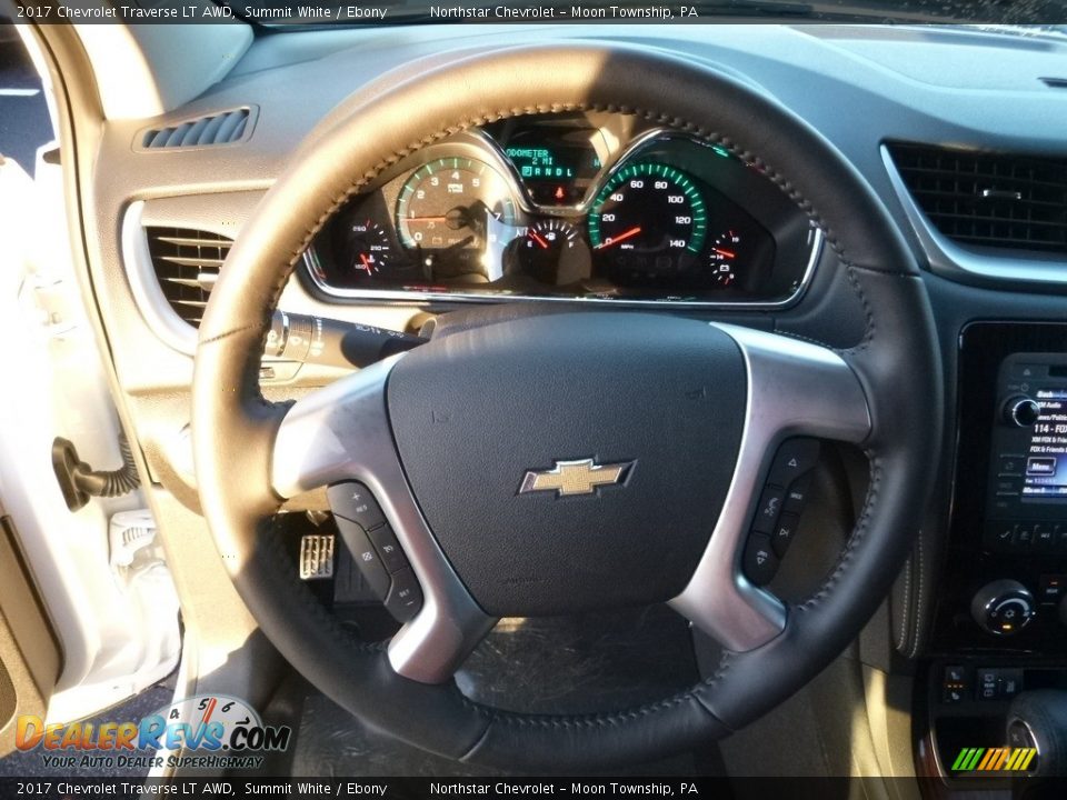 2017 Chevrolet Traverse LT AWD Summit White / Ebony Photo #17