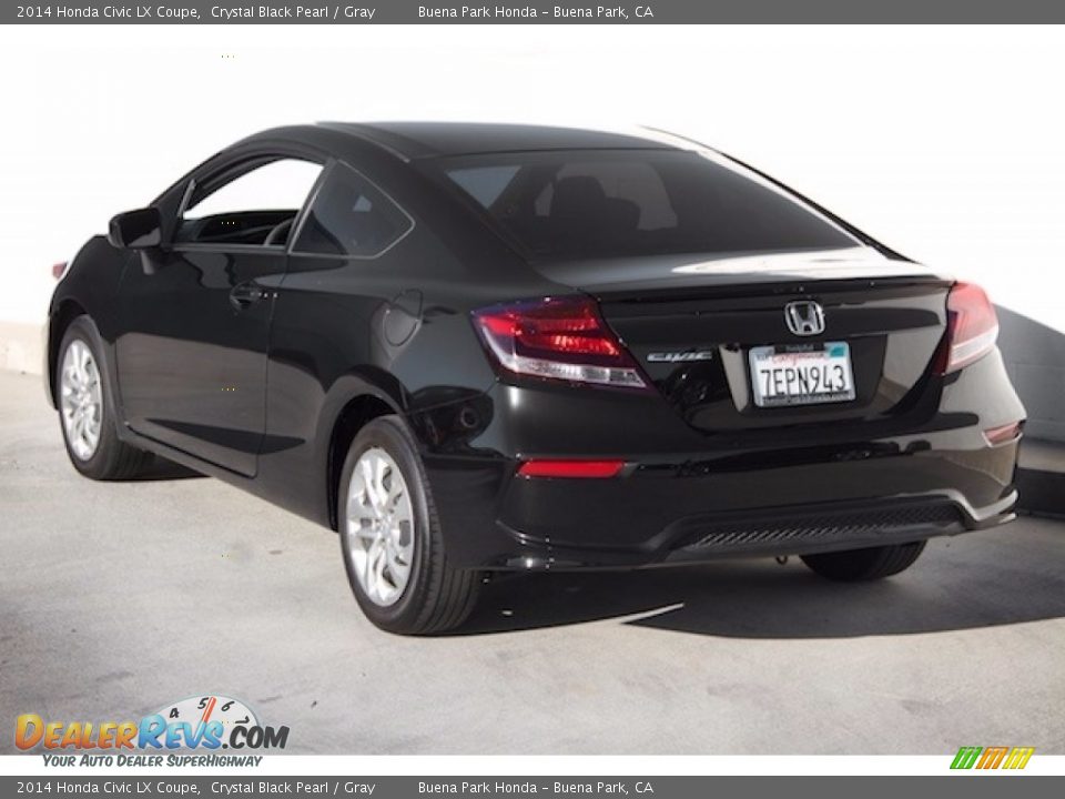 2014 Honda Civic LX Coupe Crystal Black Pearl / Gray Photo #2