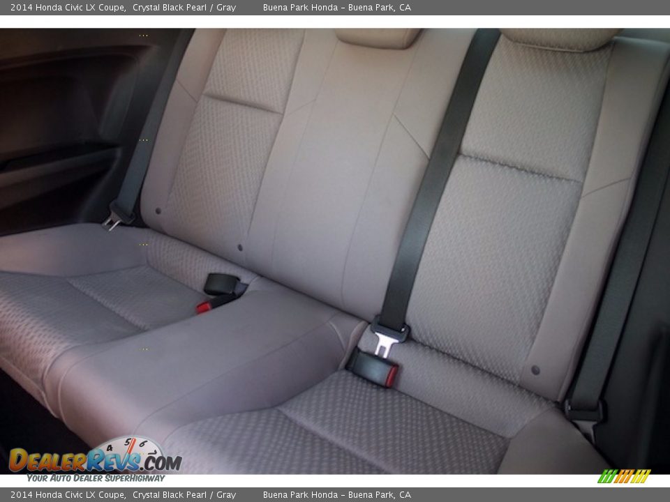 2014 Honda Civic LX Coupe Crystal Black Pearl / Gray Photo #4