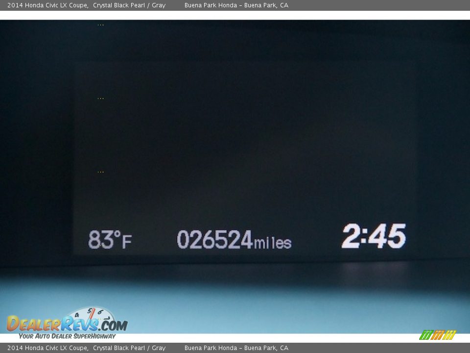 2014 Honda Civic LX Coupe Crystal Black Pearl / Gray Photo #6