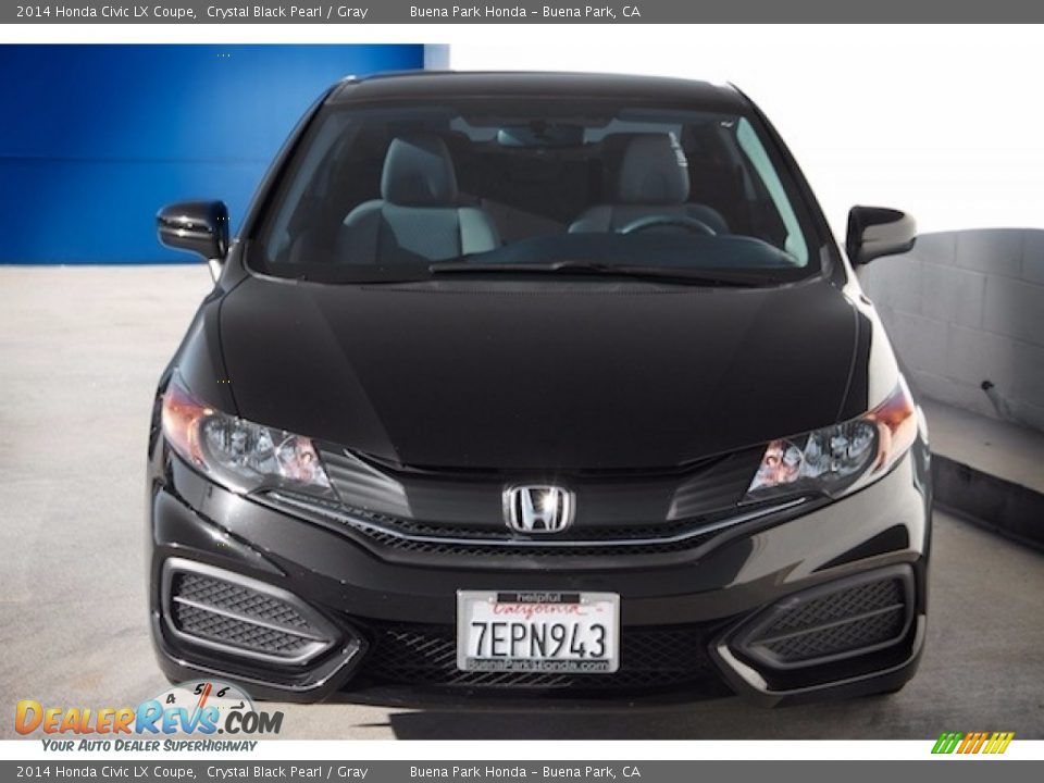 2014 Honda Civic LX Coupe Crystal Black Pearl / Gray Photo #7