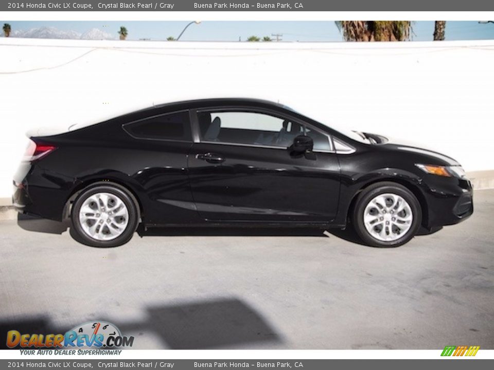 2014 Honda Civic LX Coupe Crystal Black Pearl / Gray Photo #8
