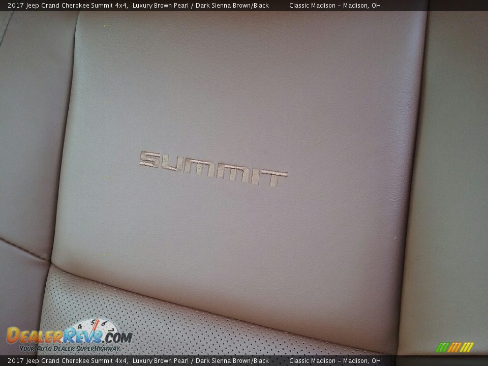 2017 Jeep Grand Cherokee Summit 4x4 Luxury Brown Pearl / Dark Sienna Brown/Black Photo #6