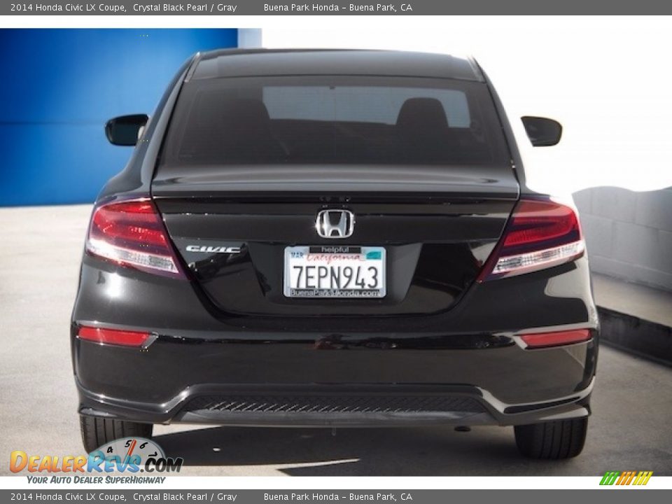 2014 Honda Civic LX Coupe Crystal Black Pearl / Gray Photo #9