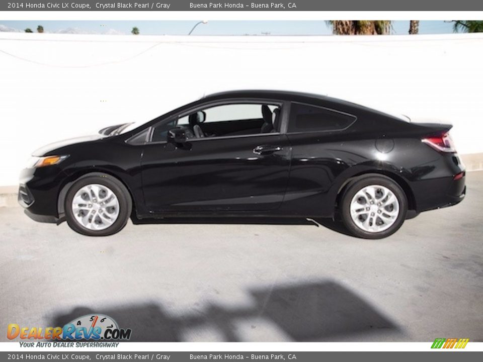 2014 Honda Civic LX Coupe Crystal Black Pearl / Gray Photo #10