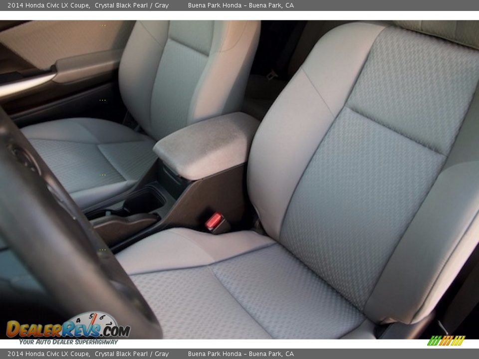 2014 Honda Civic LX Coupe Crystal Black Pearl / Gray Photo #12
