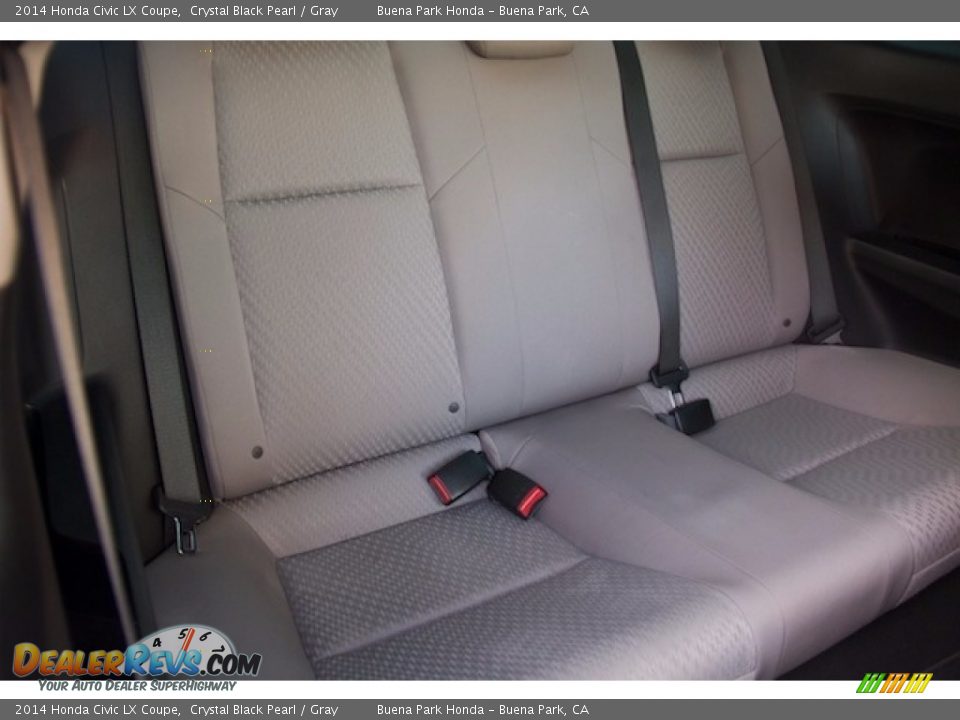 2014 Honda Civic LX Coupe Crystal Black Pearl / Gray Photo #14