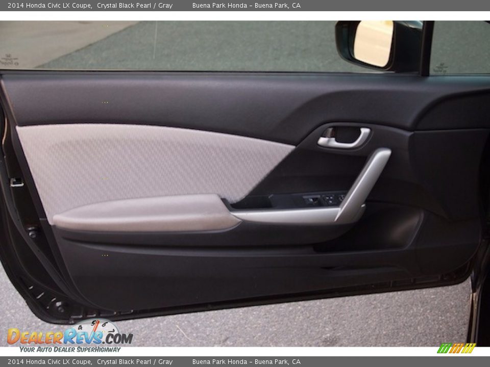 2014 Honda Civic LX Coupe Crystal Black Pearl / Gray Photo #18