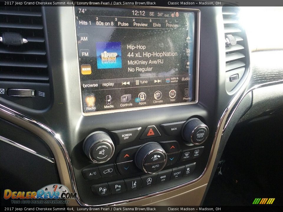 2017 Jeep Grand Cherokee Summit 4x4 Luxury Brown Pearl / Dark Sienna Brown/Black Photo #12