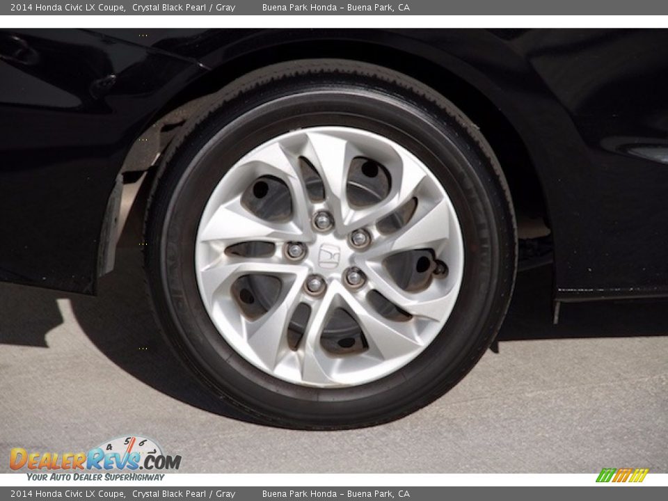 2014 Honda Civic LX Coupe Crystal Black Pearl / Gray Photo #20