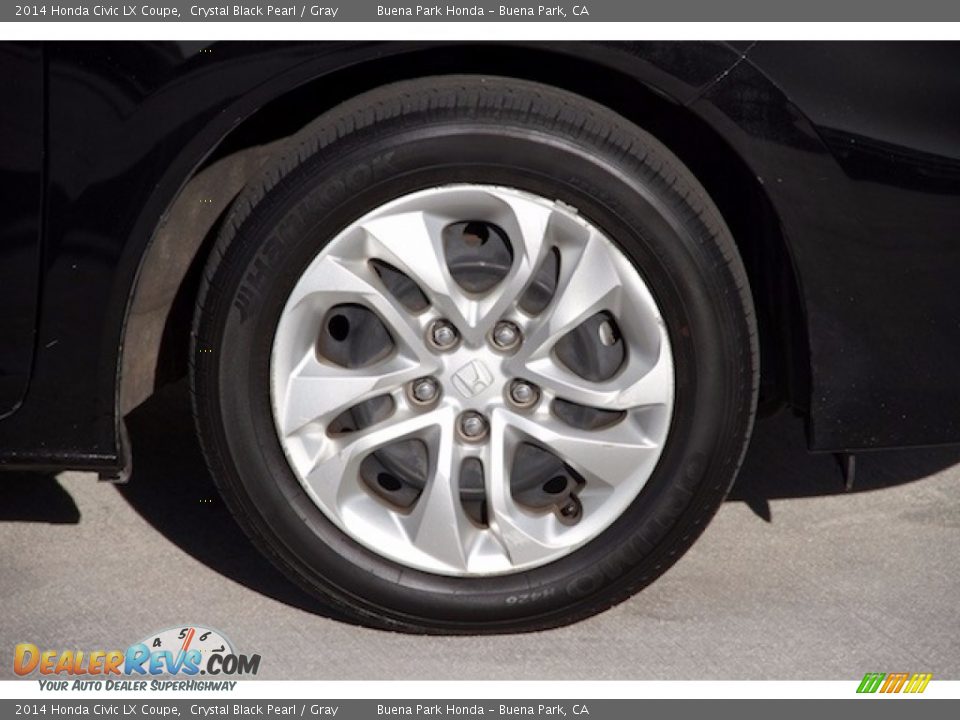 2014 Honda Civic LX Coupe Crystal Black Pearl / Gray Photo #21