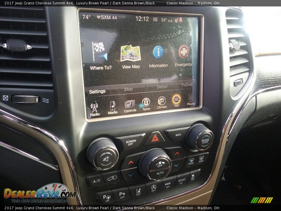 2017 Jeep Grand Cherokee Summit 4x4 Luxury Brown Pearl / Dark Sienna Brown/Black Photo #14