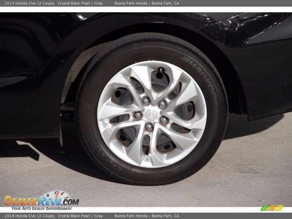 2014 Honda Civic LX Coupe Crystal Black Pearl / Gray Photo #22