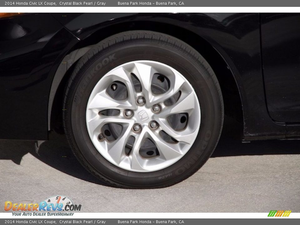 2014 Honda Civic LX Coupe Crystal Black Pearl / Gray Photo #23