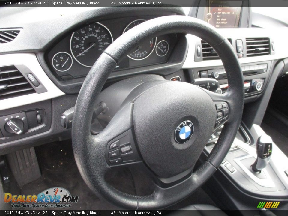 2013 BMW X3 xDrive 28i Space Gray Metallic / Black Photo #15