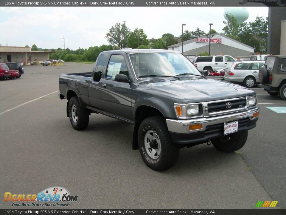 1994 Toyota Pickup SR5 V6 Extended Cab 4x4 Dark Gray Metallic / Gray Photo #2