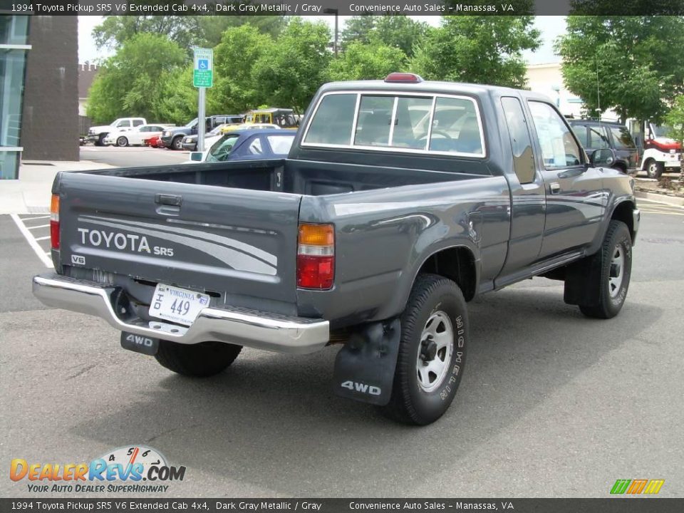 1994 Toyota Pickup SR5 V6 Extended Cab 4x4 Dark Gray Metallic / Gray Photo #8
